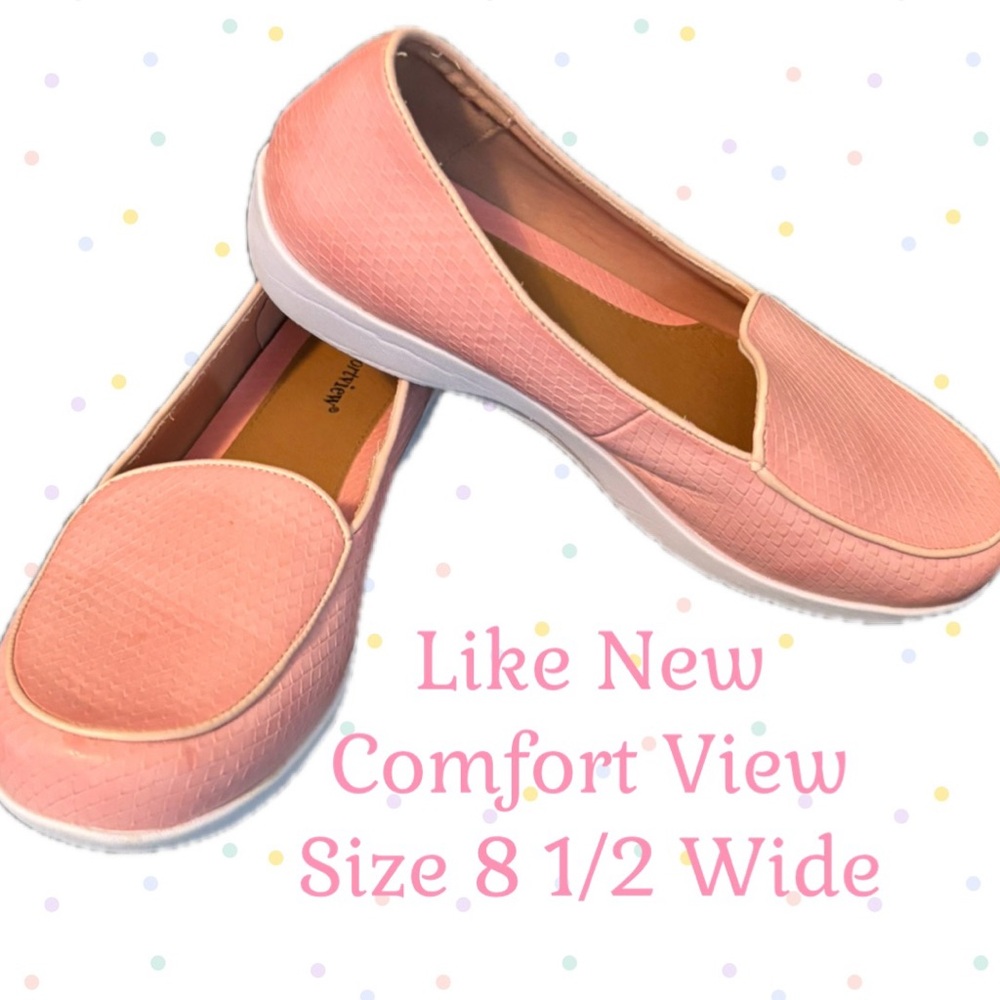 COMFORTVIEW Women's Jemma Pink Slip-Ons